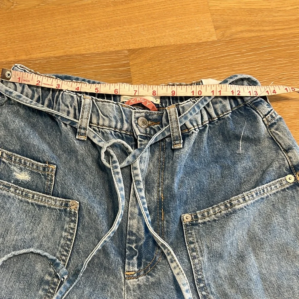 Free people CRVY outlaw Women's Light Blue Wide-Leg Jeans size Small NWOT - Picture 14 of 15